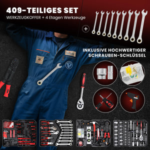 Werkzeugkoffer 409-tlg, Aluminiumkoffer