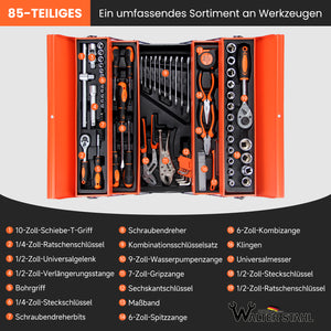85-teiliges Profi-Werkzeugset mit Ratschen