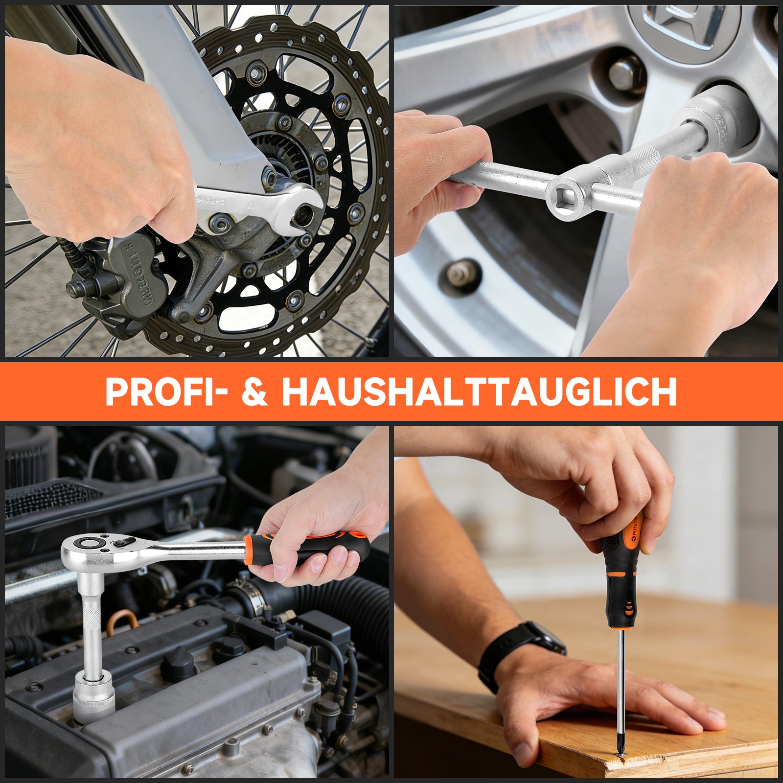 85-teiliges Profi-Werkzeugset mit Ratschen