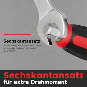 12-teiliges Schraubendreher-Set aus Chrom-Vanadium-Stahl mit Schlagkappe, Sechskantansatz und Transportkoffer
