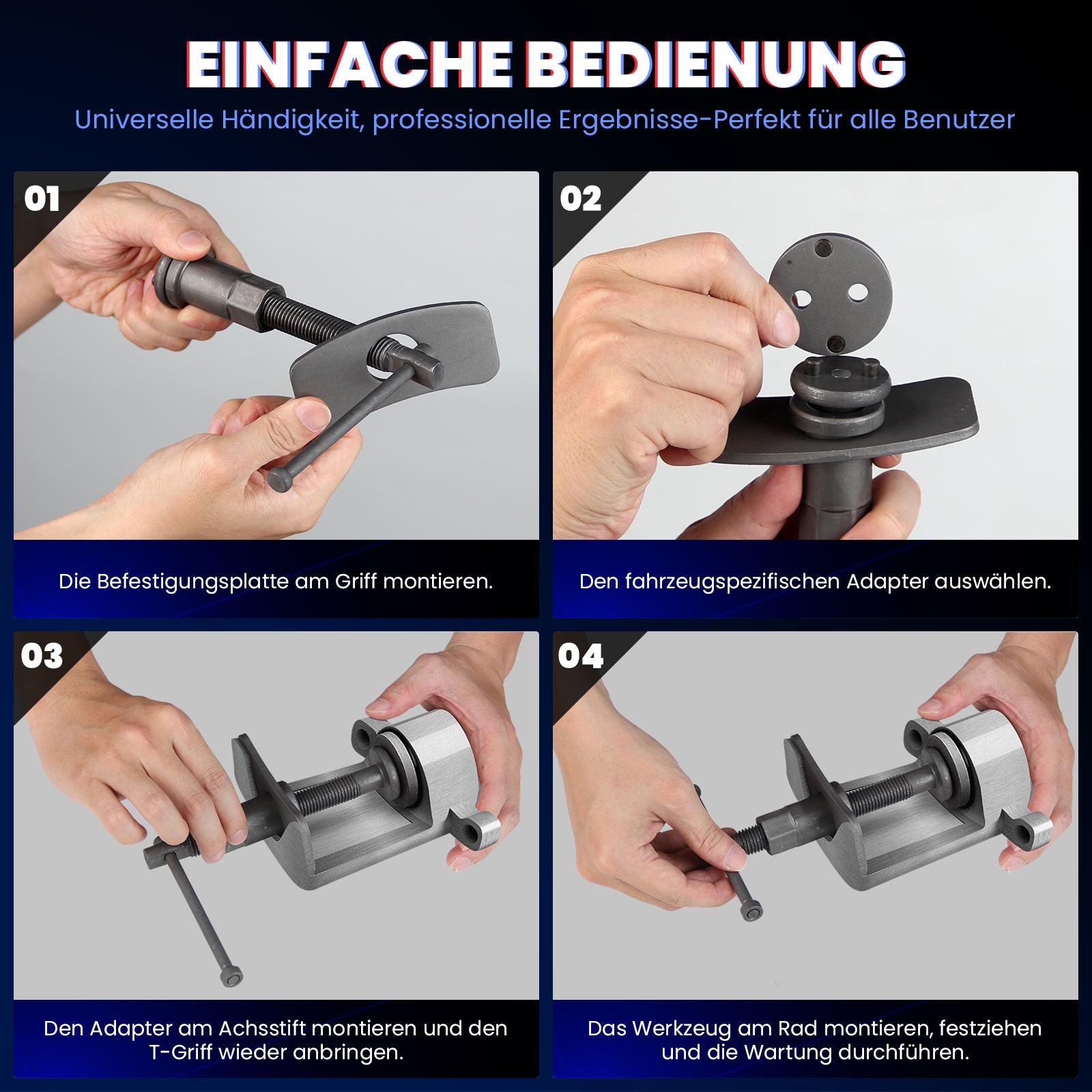 21 tlg. Universal Bremskolbenrücksteller Set Bremssattel Kolben Wind Zurück Tool Kit