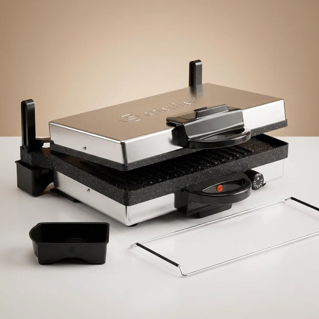 2000W Scheffler Elektrogrill Kontaktgrill 3 in 1 Multigrill, Grill, Elektrischer Optigrill