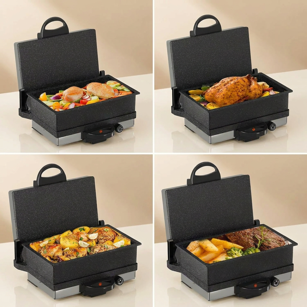 2000W Scheffler Elektrogrill Kontaktgrill 3 in 1 Multigrill, Grill, Elektrischer Optigrill