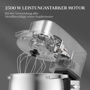 HOMELUX 12L Profi-Standmixer 2500W, Edelstahl, 6 Stufen & leise ≤75dB – Ideal für Großfamilien & Bäcker