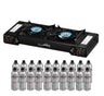 Camping stove + 20 gas cartridges