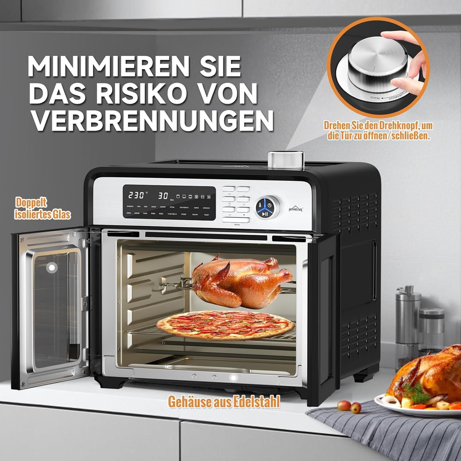 Frittieren ohne Öl – Bis zu 90% weniger Fett dank Heißlufttechnologie