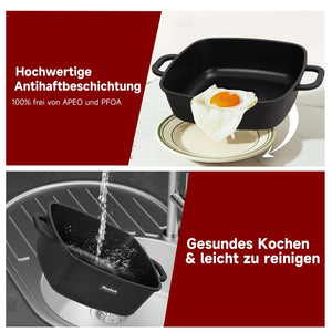 Pot Induction Pots with glass lid Cooking pots for induction, with non-stick coating, dishwasher safe, soup pot