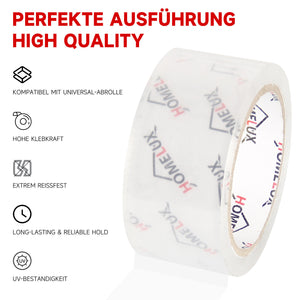 Packing tape hand dispenser including 2 rolls of adhesive tape Transparent adhesive tape dispenser 