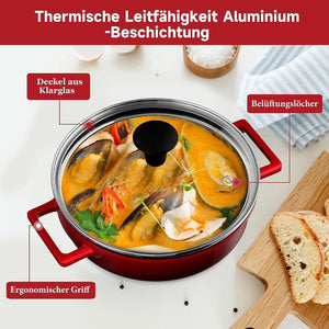 16 cm HOMELUX Topf für die schnelle und gleichmäßige Wärmeübertragung