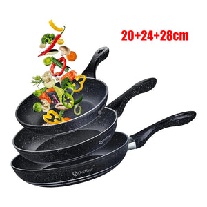 3-piece pan set, pan 20/24/28 cm, frying pan, pans induction 
