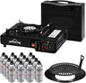 Gas cooker + + grill plate 16 gas cartridges